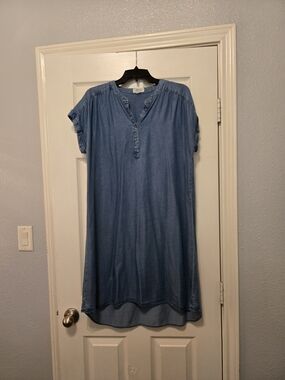 Style & Co. Light Blue Chambray Midi Tunic Dress